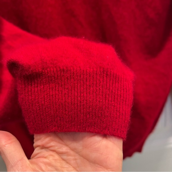 Turnbury Mens 100% Cashmere Red Pullover Crew Neck Sweater. Size Medium. - Picture 5 of 7